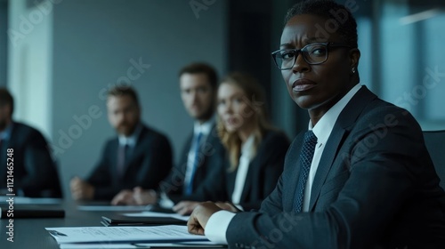 Confident Businesswoman Leading a Meeting