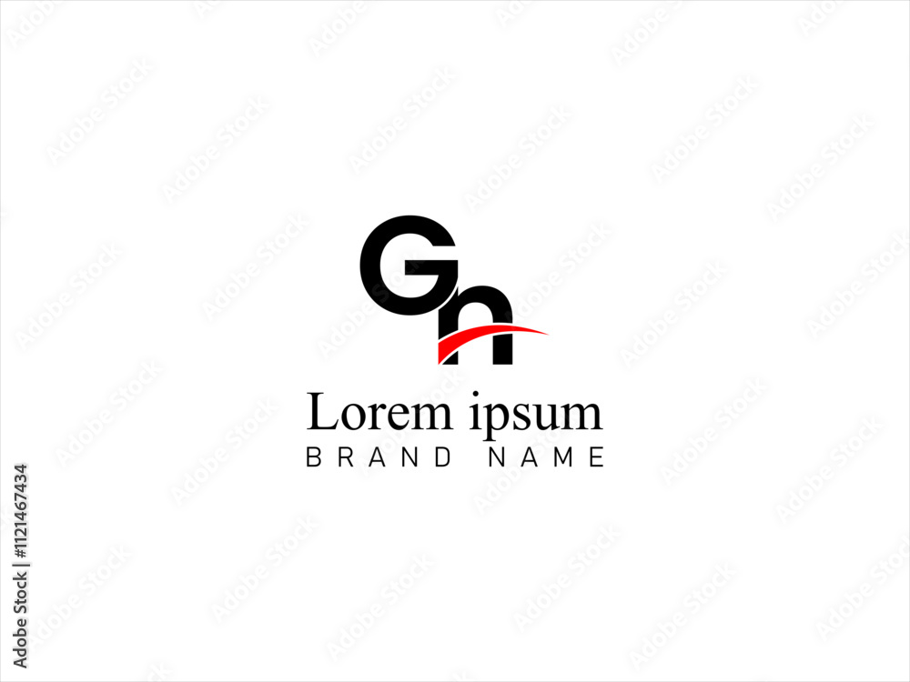 Obraz premium GH letter logo design vector