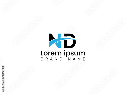 ND letter logo design vector