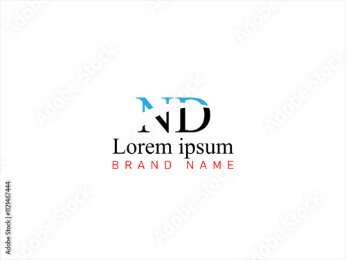 ND letter logo design vector