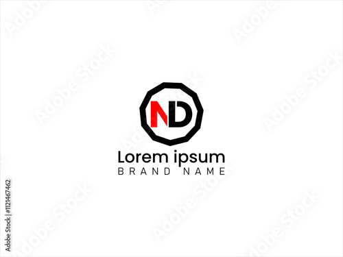 ND letter logo design vector