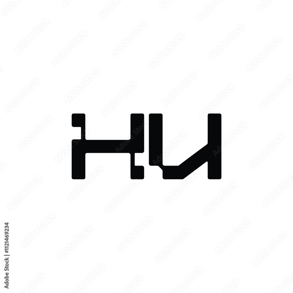 HU monogram logo design letter text name symbol monochrome logotype alphabet character simple logo HU monogram logo design letter text name symbol monochrome logotype alphabet character simple logo
