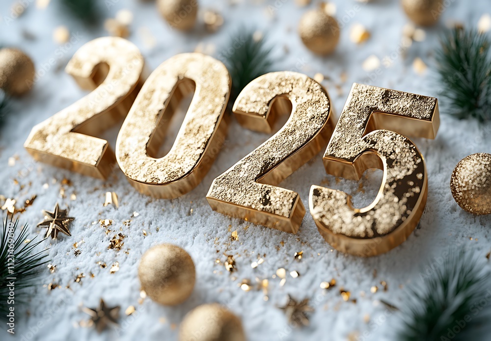 Gold Numbers on a White Surface Happy New Year 2025
Gold Numbers on a White Surface Happy New Year 2025