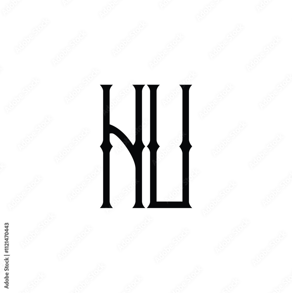 HU monogram logo design letter text name symbol monochrome logotype alphabet character simple logo HU monogram logo design letter text name symbol monochrome logotype alphabet character simple logo