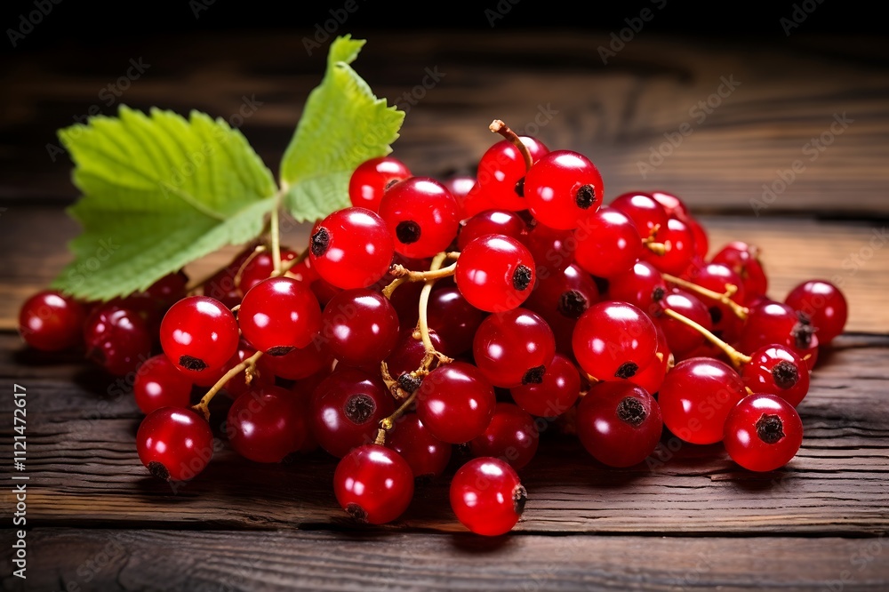 Currants on wooden background. Fresh Currant fruits Currants on wooden background. Fresh Currant fruits