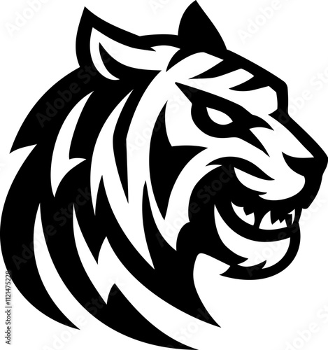 A Tiger illustration mascot Tigers sports team animal or an icon emblem branding concept.
