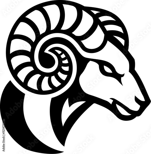 A Ram, Goat illustration mascot Rams, Goats sports team animal or an icon emblem branding concept.