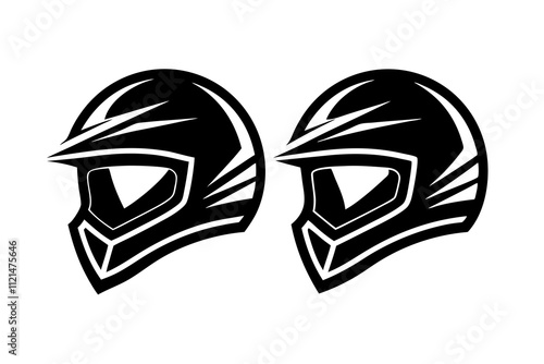 Off-Road Helmets: Vector Illustration and Line Art for Printable Designs photo