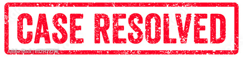 Case Resolved Stamp Transparent Seal, Red Grunge Case Resolved Word Rubber Stamp Seal