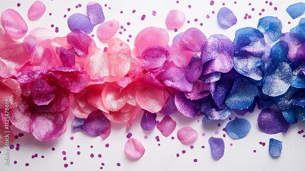 Obraz premium Glistening Flower Petals in Shades of Pink and Purple for Events