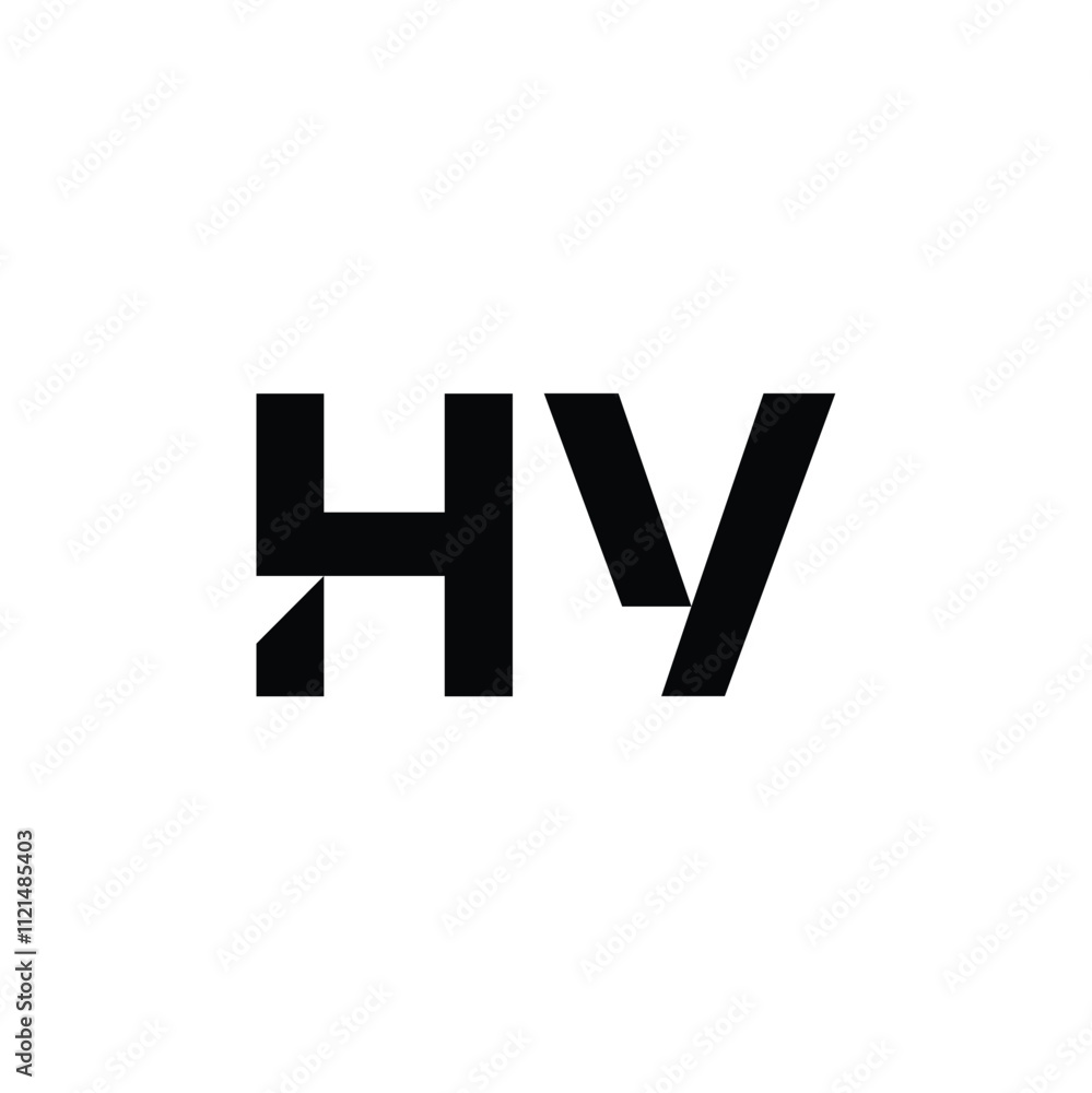HV monogram logo design letter text name symbol monochrome logotype alphabet character simple logo HV monogram logo design letter text name symbol monochrome logotype alphabet character simple logo