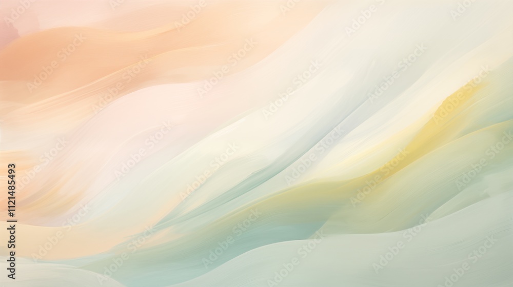 Obraz premium brush strokes with light pastel colors, empty space on the left, Hard Light,generative ai illustration