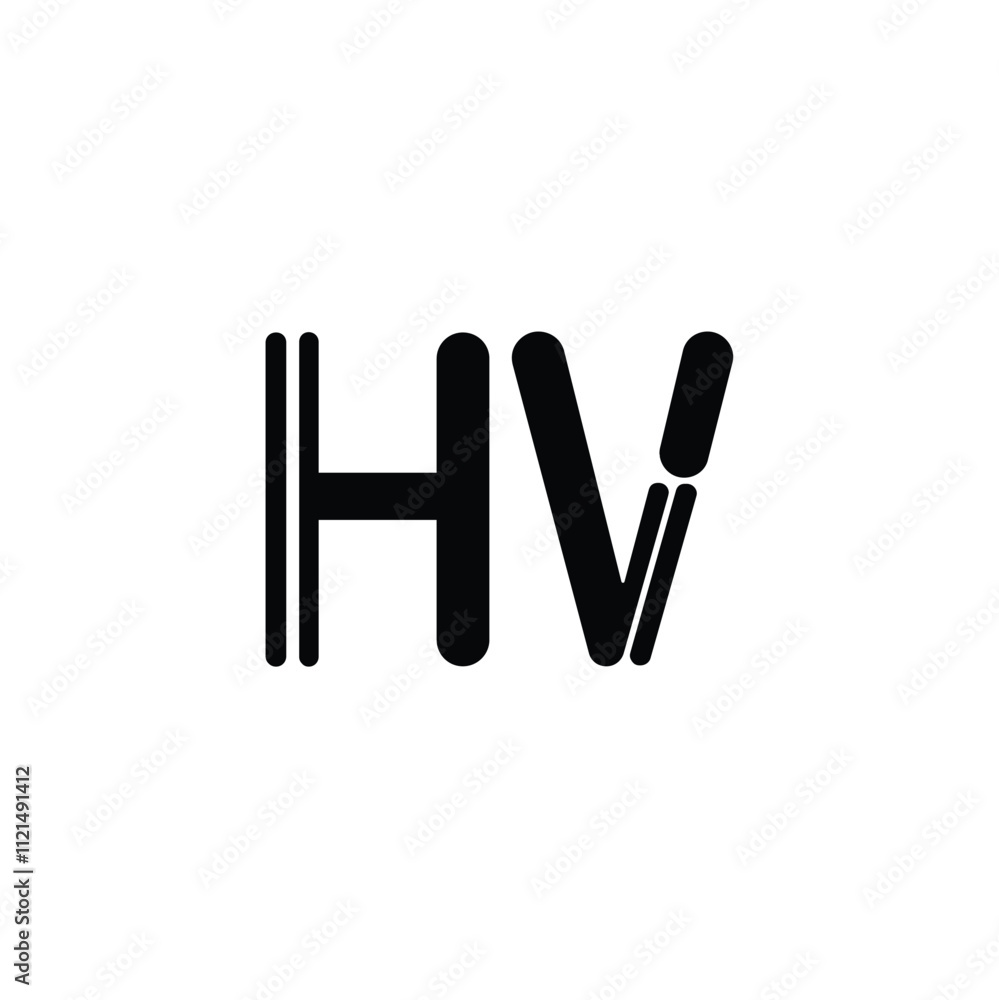 HV monogram logo design letter text name symbol monochrome logotype alphabet character simple logo HV monogram logo design letter text name symbol monochrome logotype alphabet character simple logo