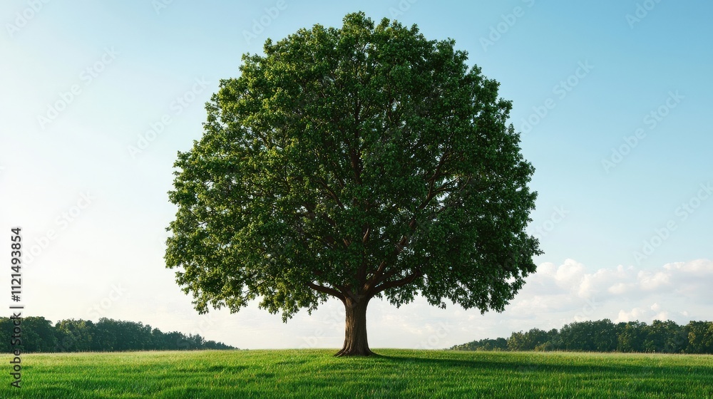 A solitary, lush green tree stands majestically in a vast grassland under a clear blue sky, symbolizing nature and tranquility. A solitary, lush green tree stands majestically in a vast grassland under a clear blue sky, symbolizing nature and tranquility.