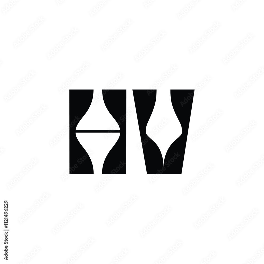 HV monogram logo design letter text name symbol monochrome logotype alphabet character simple logo HV monogram logo design letter text name symbol monochrome logotype alphabet character simple logo