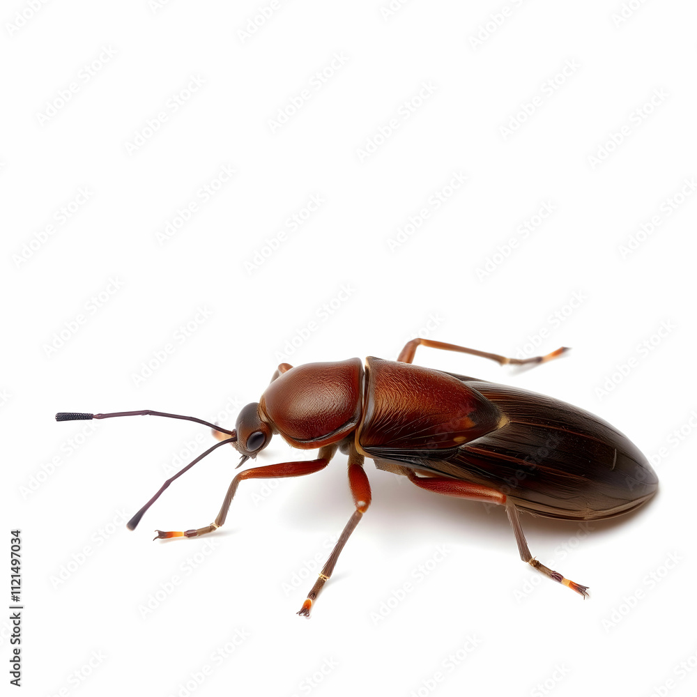 a brown insect isolated on the blank background a brown insect isolated on the blank background