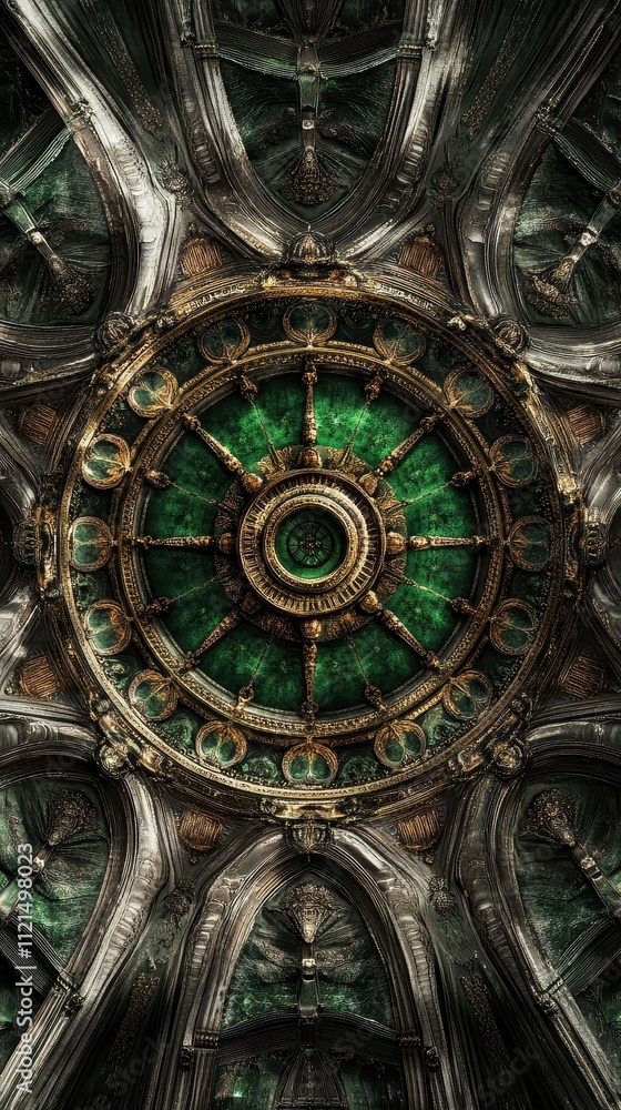 Obraz premium intricate mandala pattern, ancient, Hindu architecture