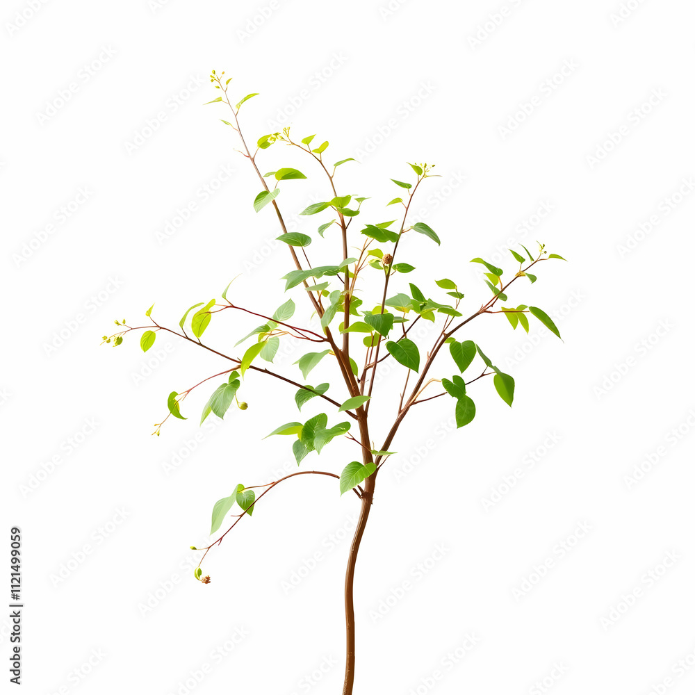 a japanese knotweed isolated on the blank background a japanese knotweed isolated on the blank background
