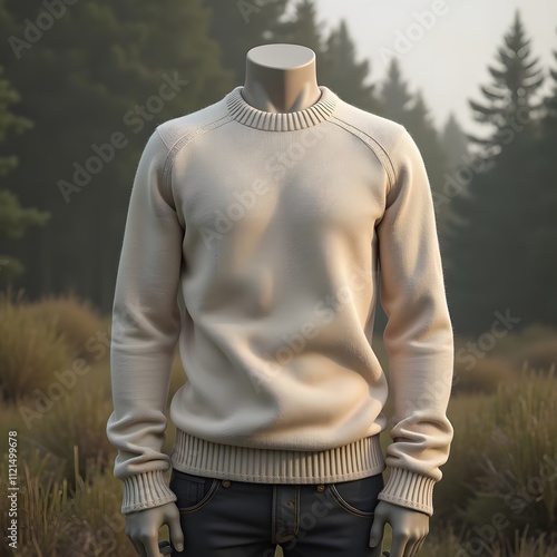 Soft Pastel Tones: Moody Outdoor Sweater Setting photo