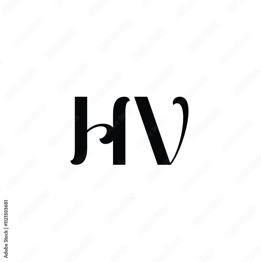 HV monogram logo design letter text name symbol monochrome logotype alphabet character simple logo HV monogram logo design letter text name symbol monochrome logotype alphabet character simple logo