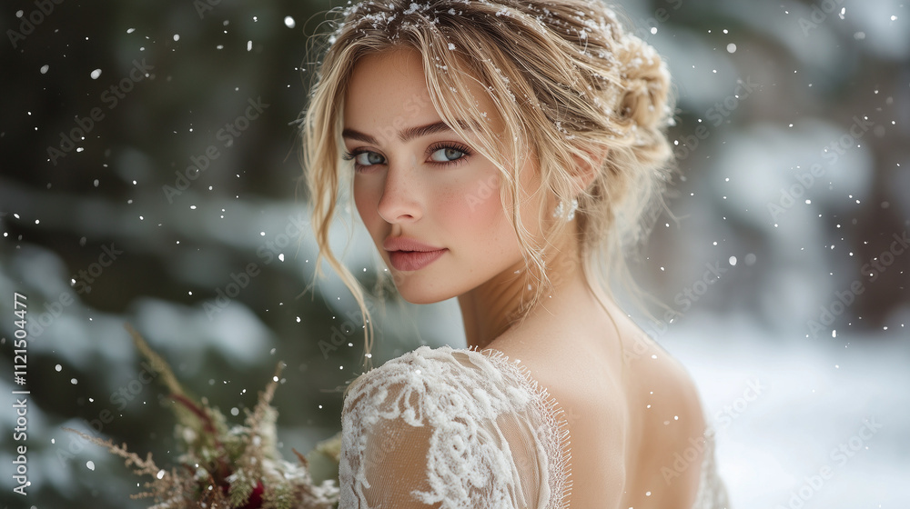 winter bride with elegant lace dress for romantic and seasonal wedding inspiration
winter bride with elegant lace dress for romantic and seasonal wedding inspiration