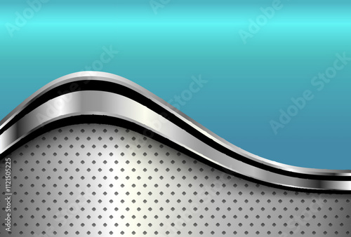Silver blue metal backgroun...