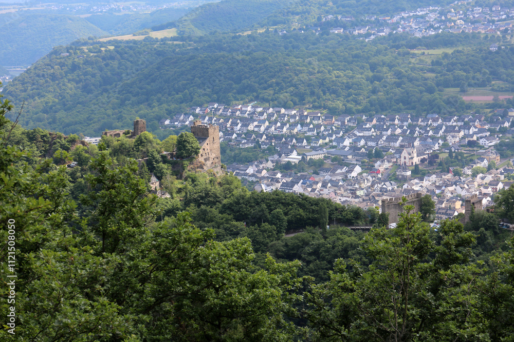 View of Bad Salzig from the Rheinsteig track in Kamp-Bornhofen - Hesse - Germany View of Bad Salzig from the Rheinsteig track in Kamp-Bornhofen - Hesse - Germany