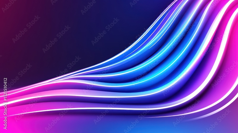 Abstract colorful waves with glowing lines on a dark background. Abstract colorful waves with glowing lines on a dark background.