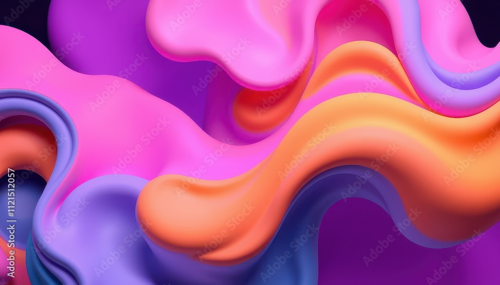 Abstract Colorful Swirling Fluid Shapes Design Abstract Colorful Swirling Fluid Shapes Design