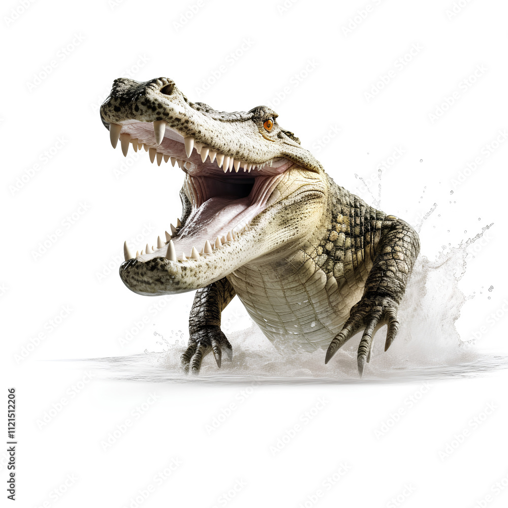 Fototapeta premium crocodile isolated on white background