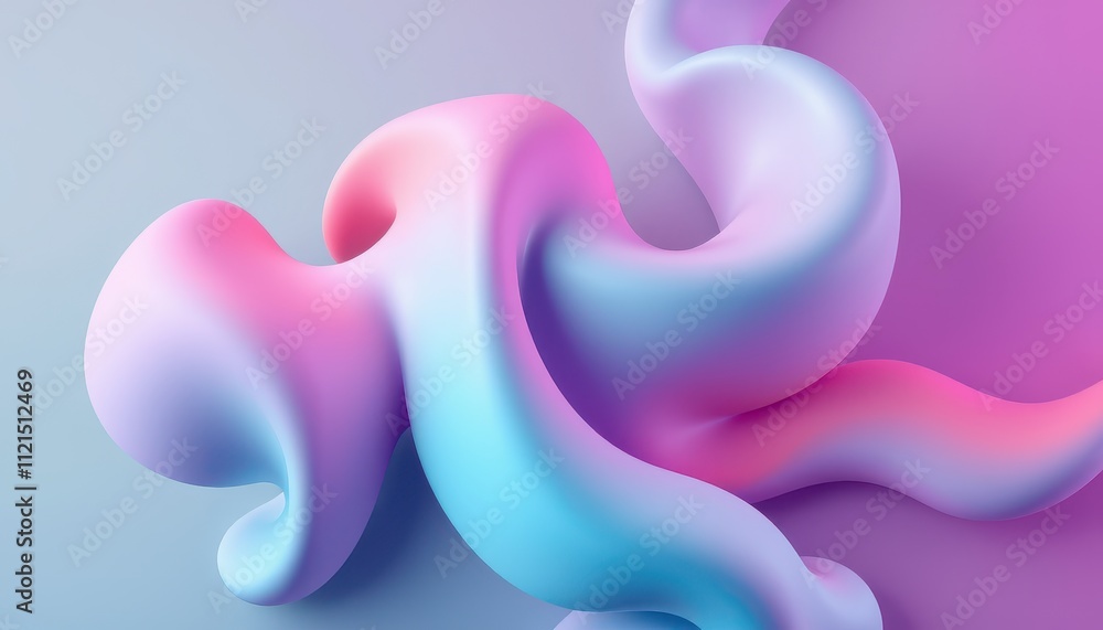 Abstract Pastel Swirls of Blue and Pink Hues Abstract Pastel Swirls of Blue and Pink Hues