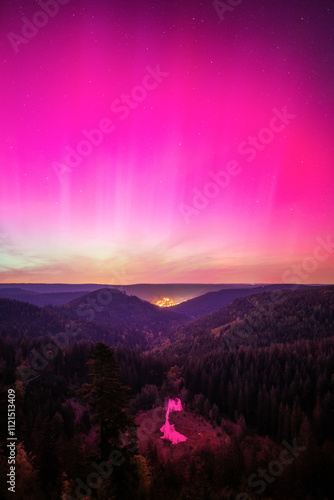 Polarlichter über dem Schwarzwald