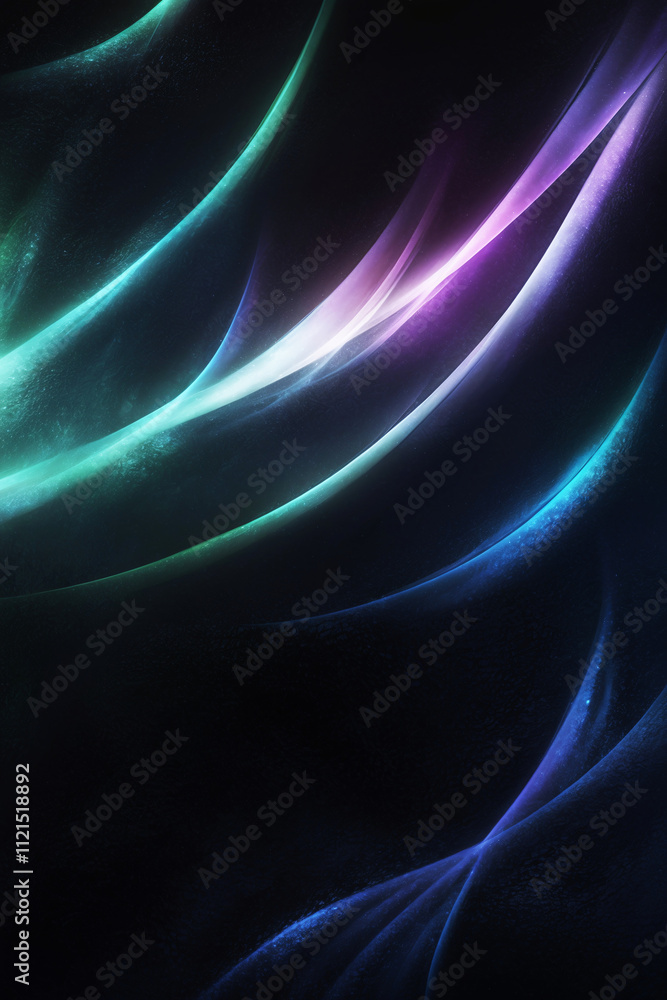 Abstract Aurora Light Streaks on Dark Background Abstract Aurora Light Streaks on Dark Background