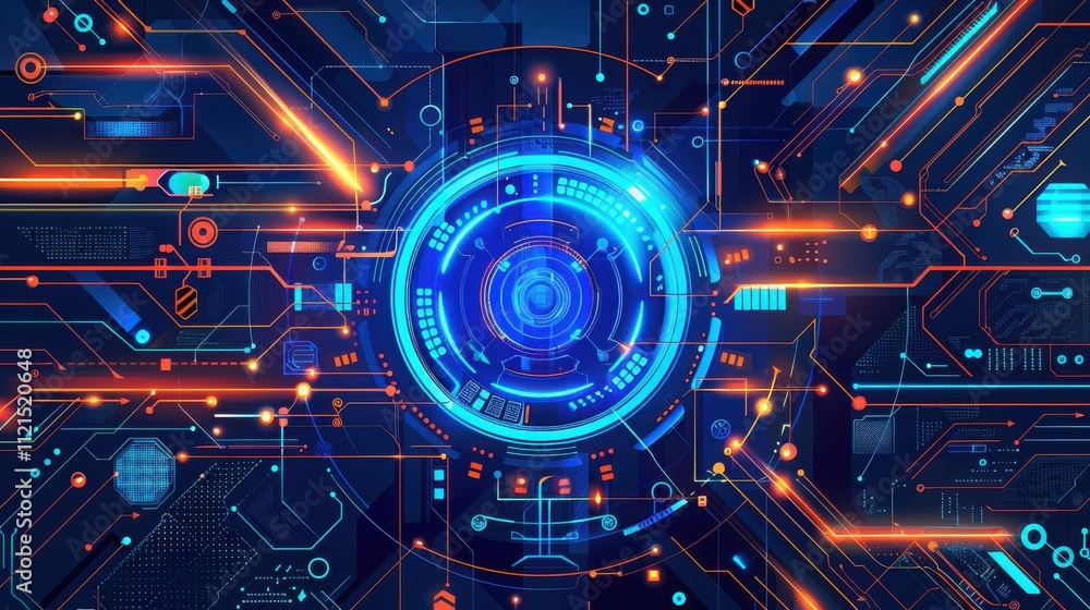 Abstract Futuristic Technology Circuit Board Design Abstract Futuristic Technology Circuit Board Design