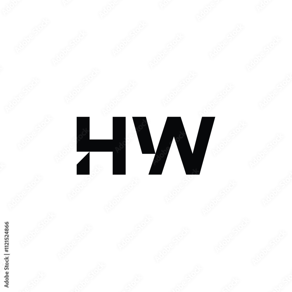 HW monogram logo design letter text name symbol monochrome logotype alphabet character simple logo HW monogram logo design letter text name symbol monochrome logotype alphabet character simple logo