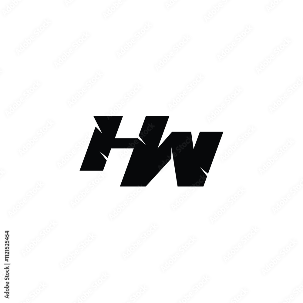 HW monogram logo design letter text name symbol monochrome logotype alphabet character simple logo HW monogram logo design letter text name symbol monochrome logotype alphabet character simple logo