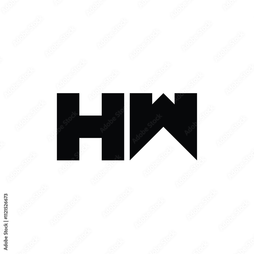 HW monogram logo design letter text name symbol monochrome logotype alphabet character simple logo HW monogram logo design letter text name symbol monochrome logotype alphabet character simple logo