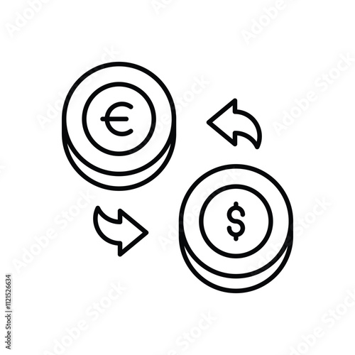 Currency Exchange vector icon