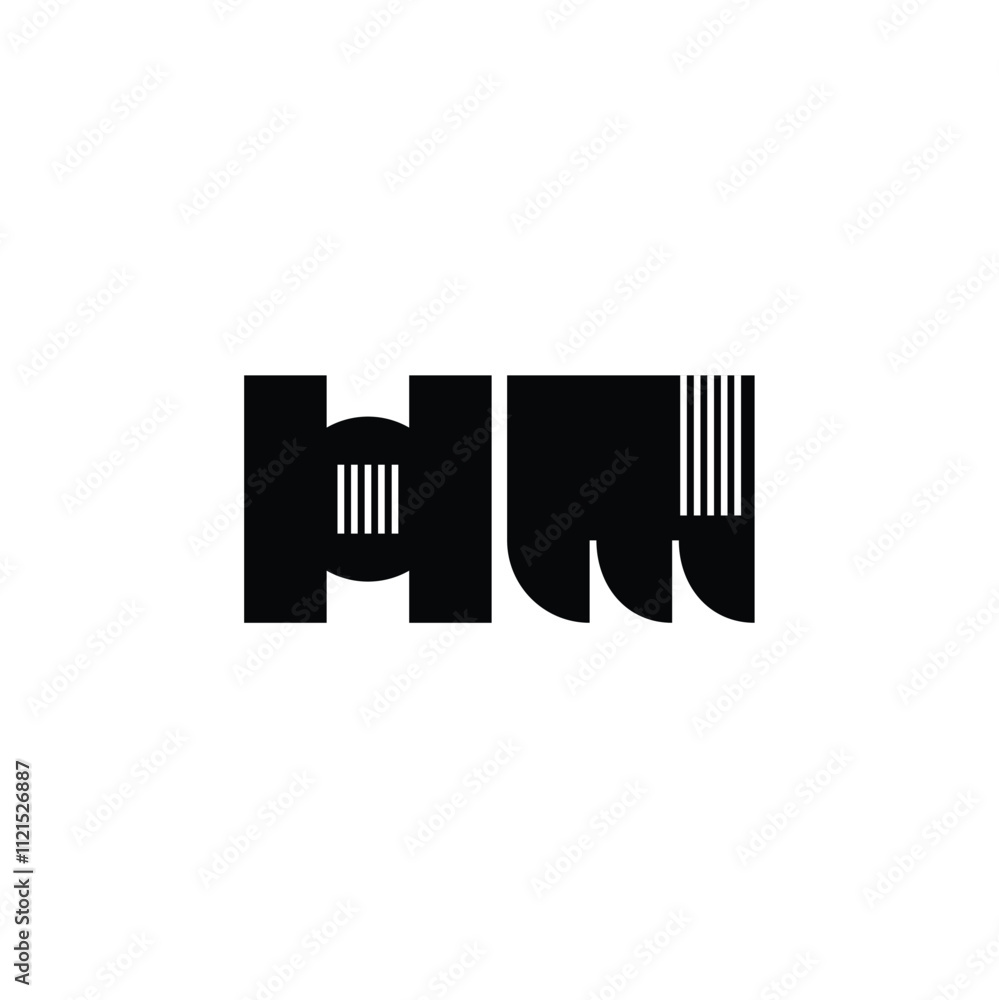 HW monogram logo design letter text name symbol monochrome logotype alphabet character simple logo HW monogram logo design letter text name symbol monochrome logotype alphabet character simple logo
