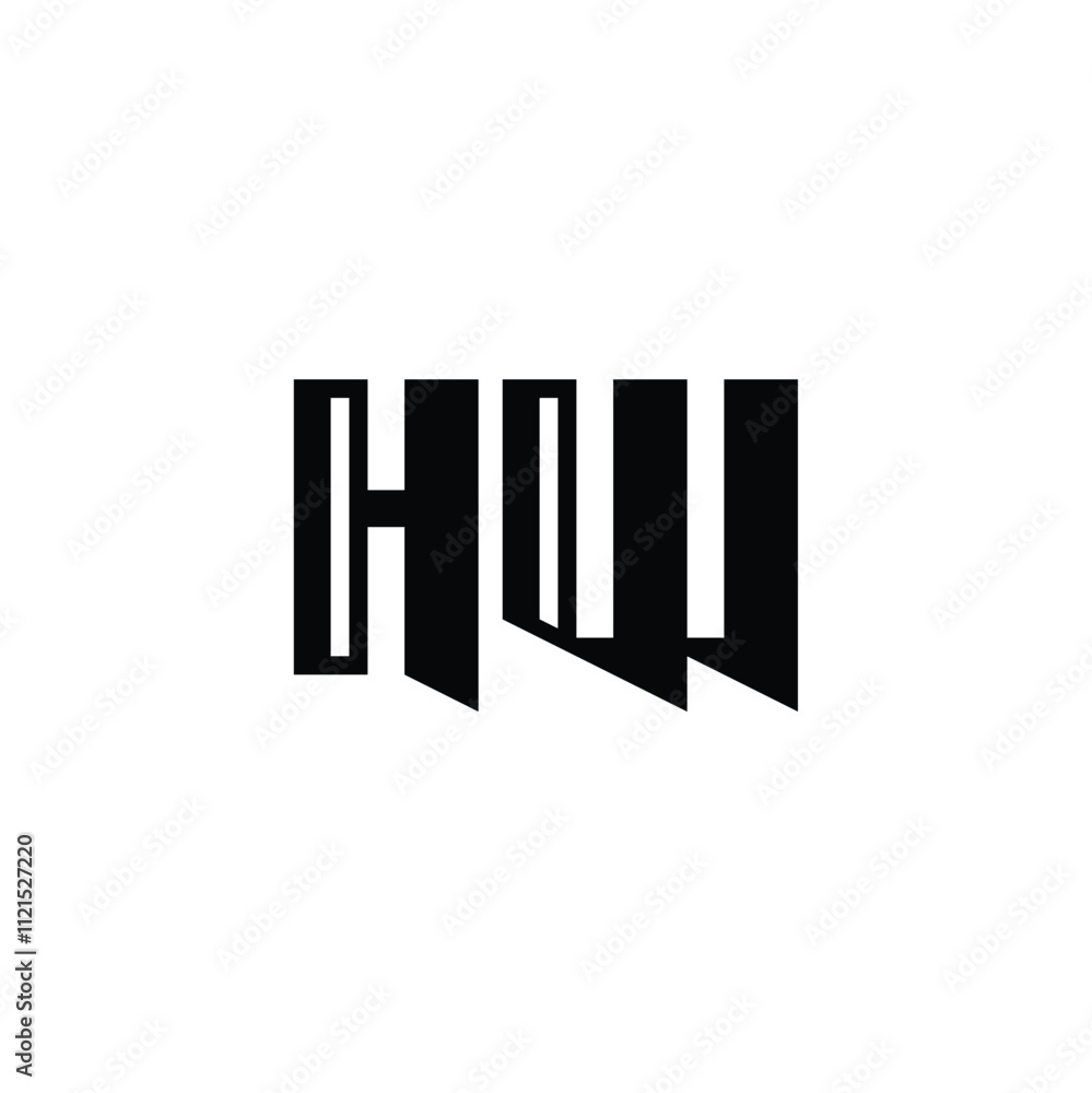 HW monogram logo design letter text name symbol monochrome logotype alphabet character simple logo HW monogram logo design letter text name symbol monochrome logotype alphabet character simple logo