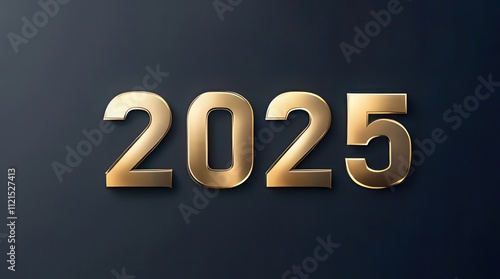 Golden 2025 numerals on dark background.