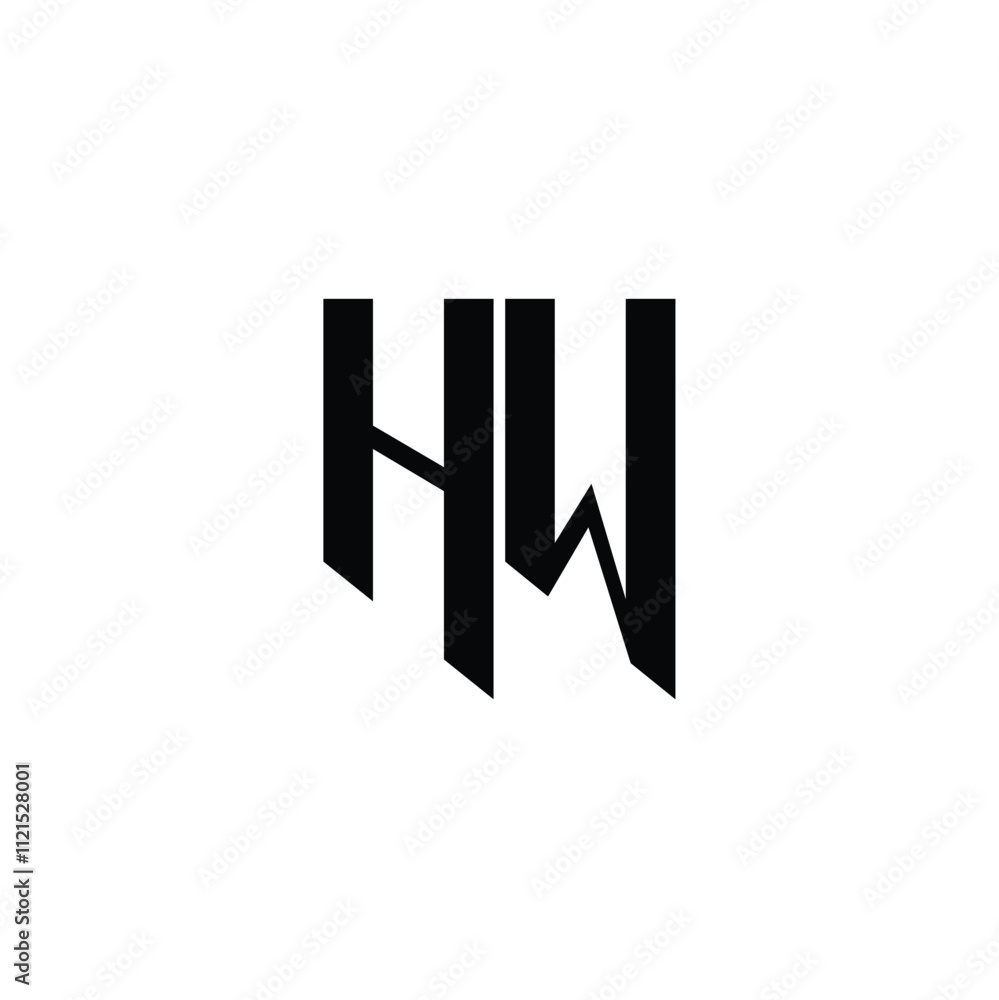HW monogram logo design letter text name symbol monochrome logotype alphabet character simple logo HW monogram logo design letter text name symbol monochrome logotype alphabet character simple logo