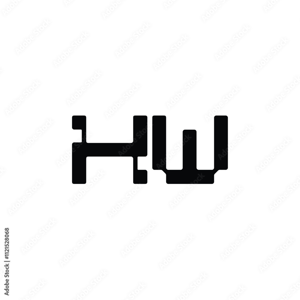HW monogram logo design letter text name symbol monochrome logotype alphabet character simple logo HW monogram logo design letter text name symbol monochrome logotype alphabet character simple logo