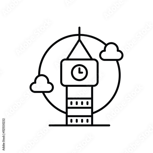 Big Ben vector icon