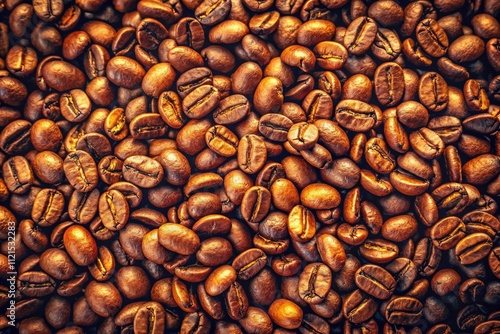 Aerial Drone Shot Decaf Coffee Beans Background Texture - High-Resolution Coffee Bean Image