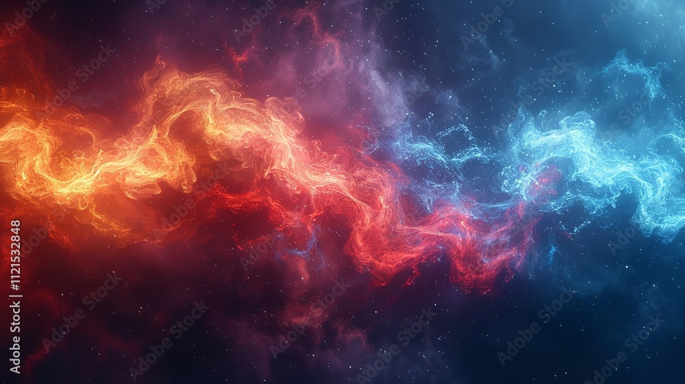 Vibrant abstract flow of colors cascading in a rhythmic pattern against a black background, Ai Generative. Vibrant abstract flow of colors cascading in a rhythmic pattern against a black background, Ai Generative.
