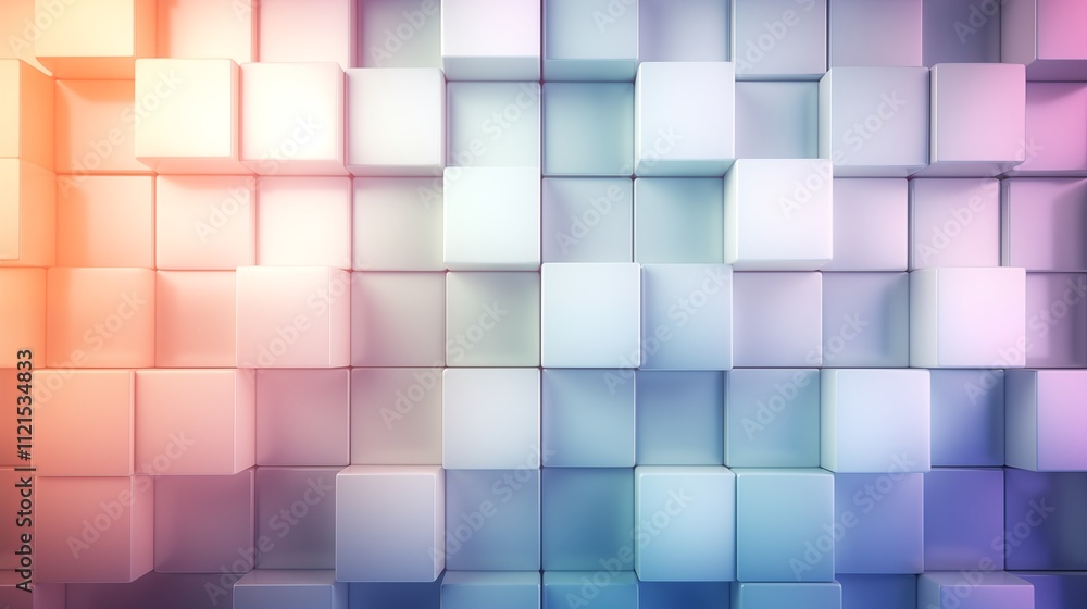 Soft pastel gradient with geometric elements, empty space on the left, Backlighting,generative ai illustration Soft pastel gradient with geometric elements, empty space on the left, Backlighting,generative ai illustration