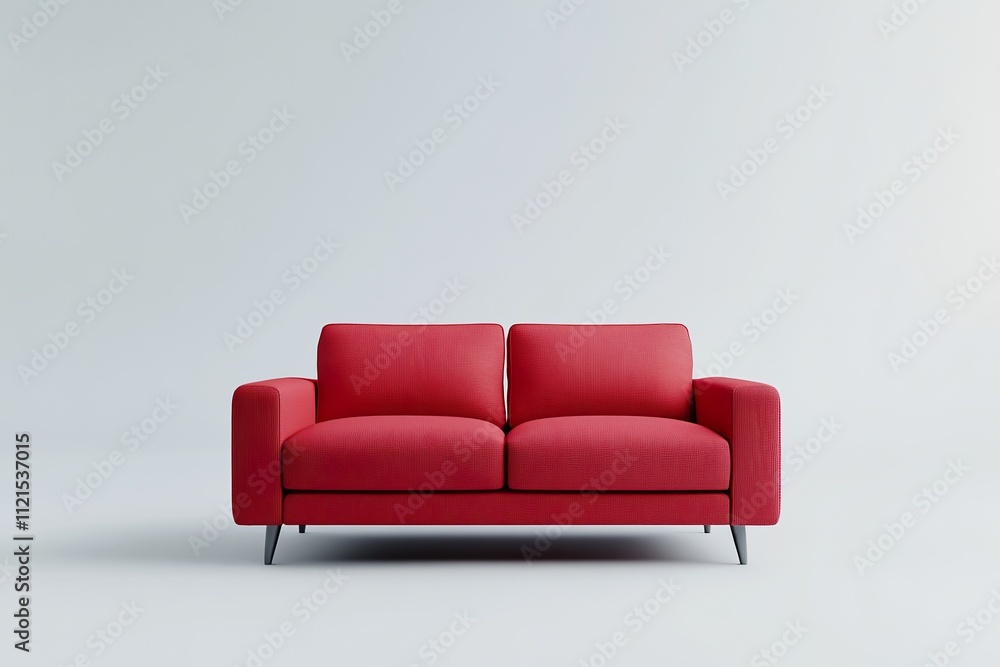 Fototapeta premium red leather sofa