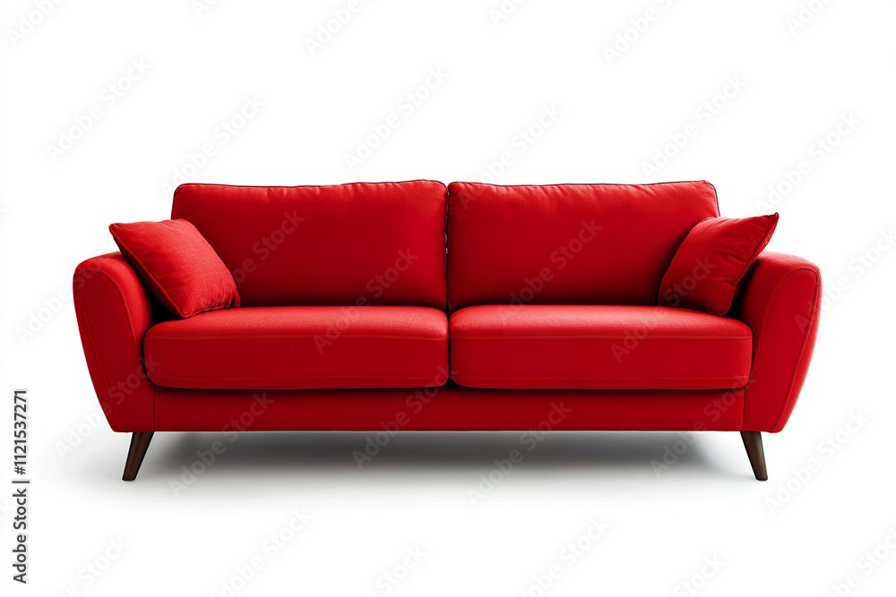Fototapeta premium red leather sofa