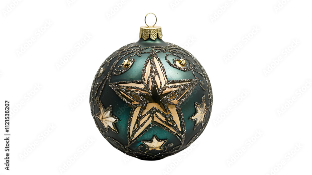 Christmas ornament with intricate design isolated on white background holiday decor studio environment close-up view festive concept Christmas ornament with intricate design isolated on white background holiday decor studio environment close-up view festive concept